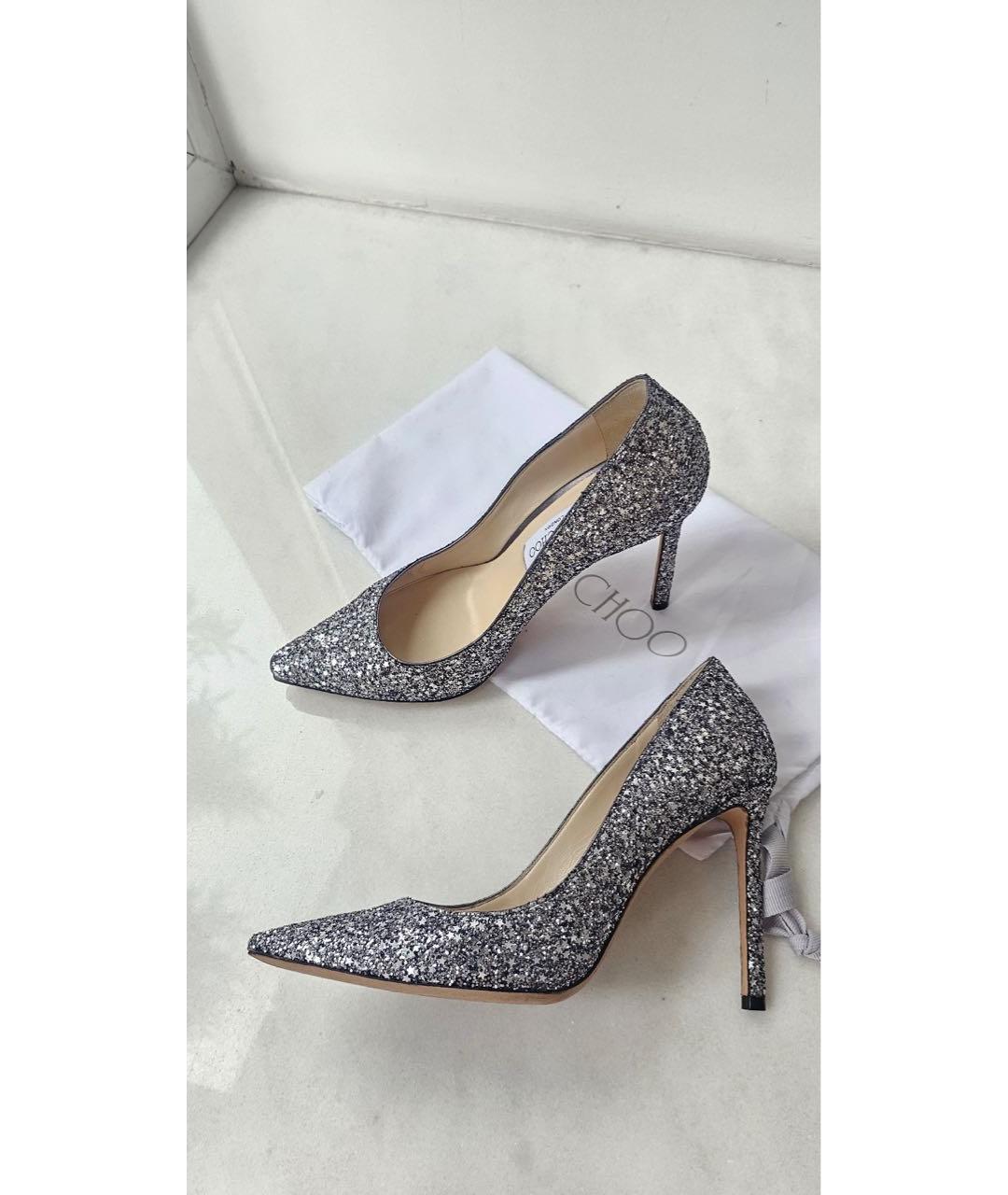 JIMMY CHOO Серебряные туфли, фото 3