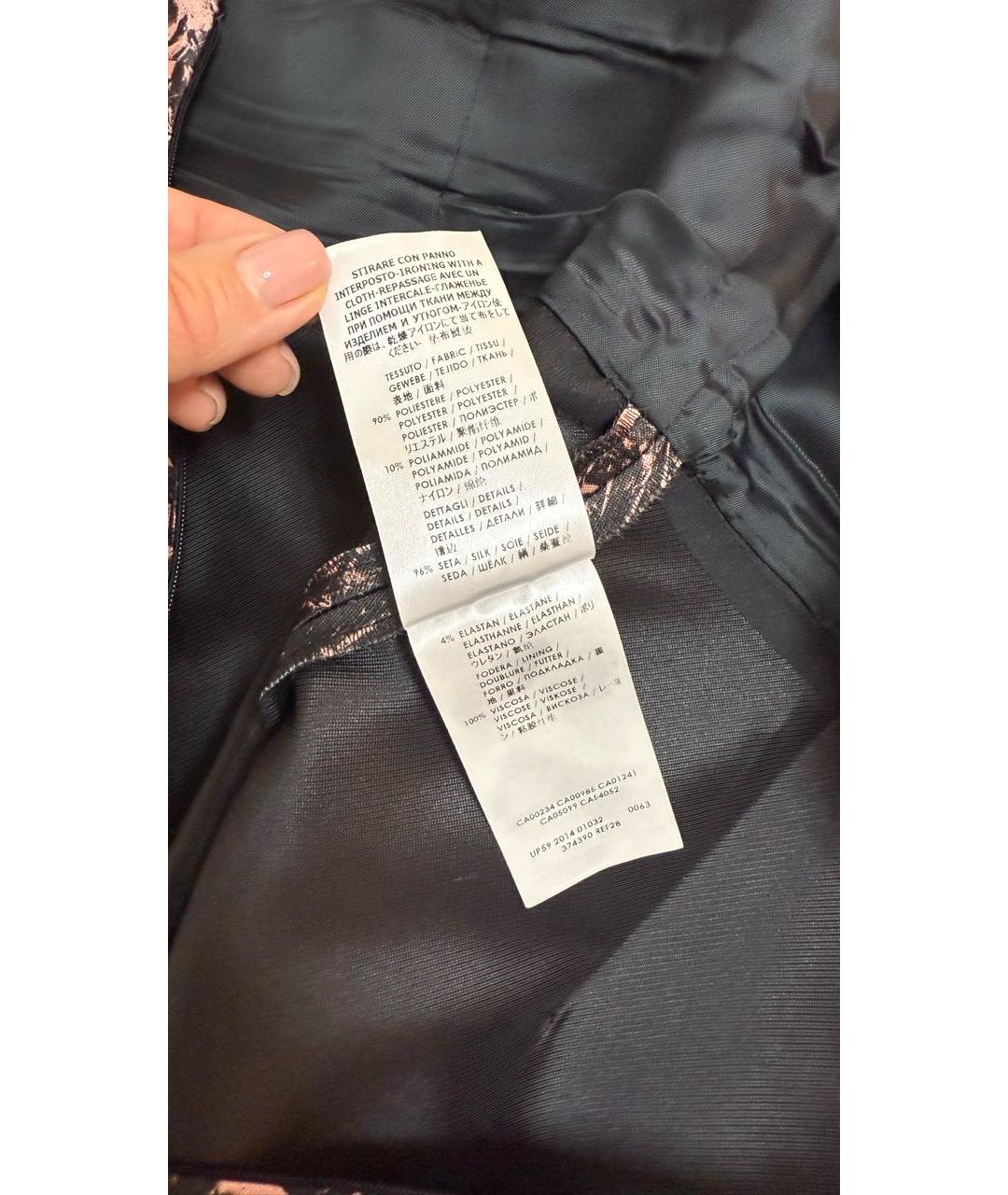 ALEXANDER MCQUEEN Розовое полиэстеровое коктейльное платье, фото 4