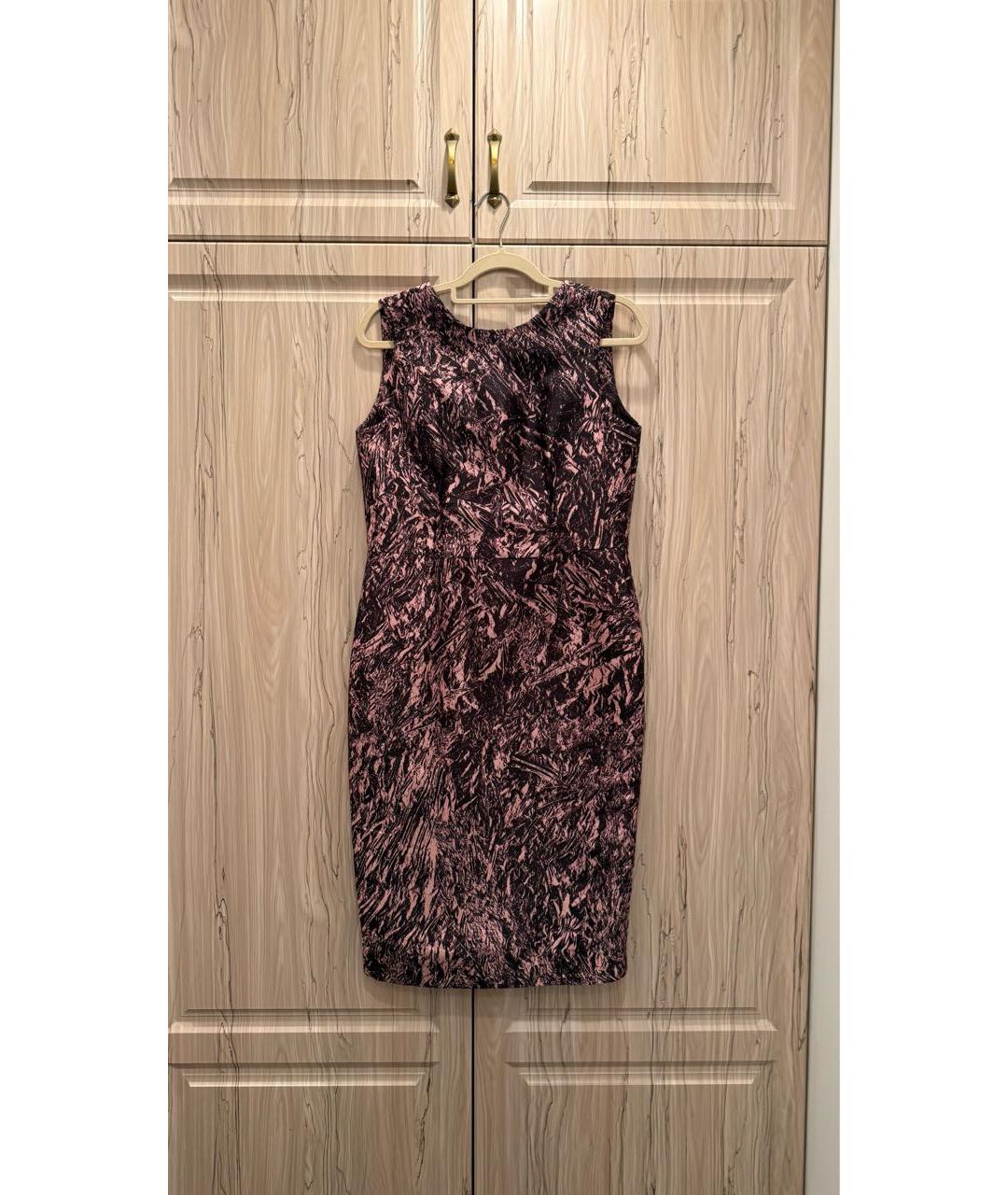 ALEXANDER MCQUEEN Розовое полиэстеровое коктейльное платье, фото 5