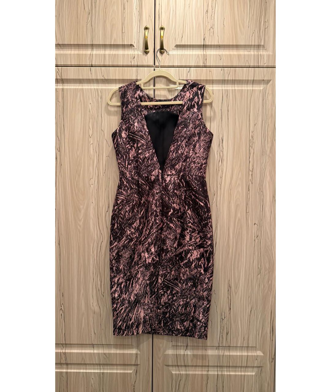 ALEXANDER MCQUEEN Розовое полиэстеровое коктейльное платье, фото 2