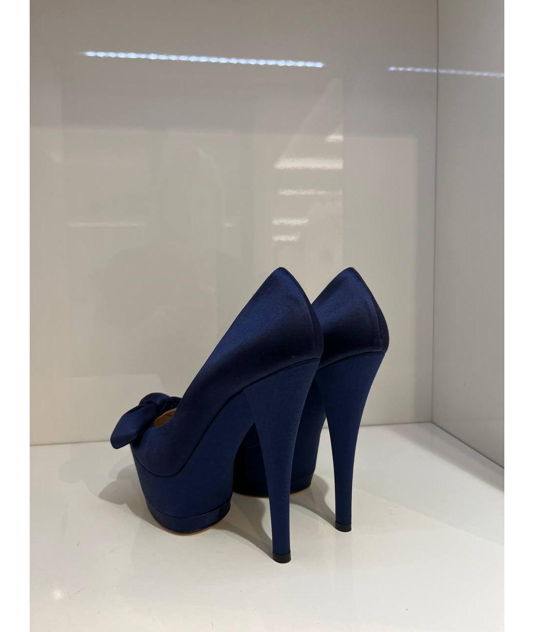 CASADEI Синие текстильные туфли, фото 3