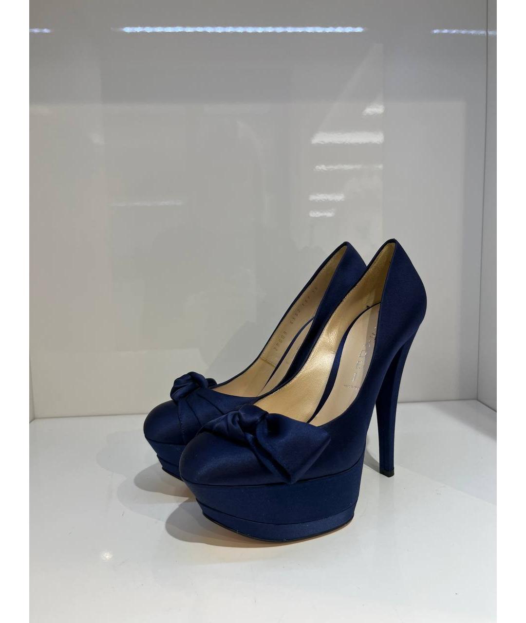 CASADEI Синие текстильные туфли, фото 2