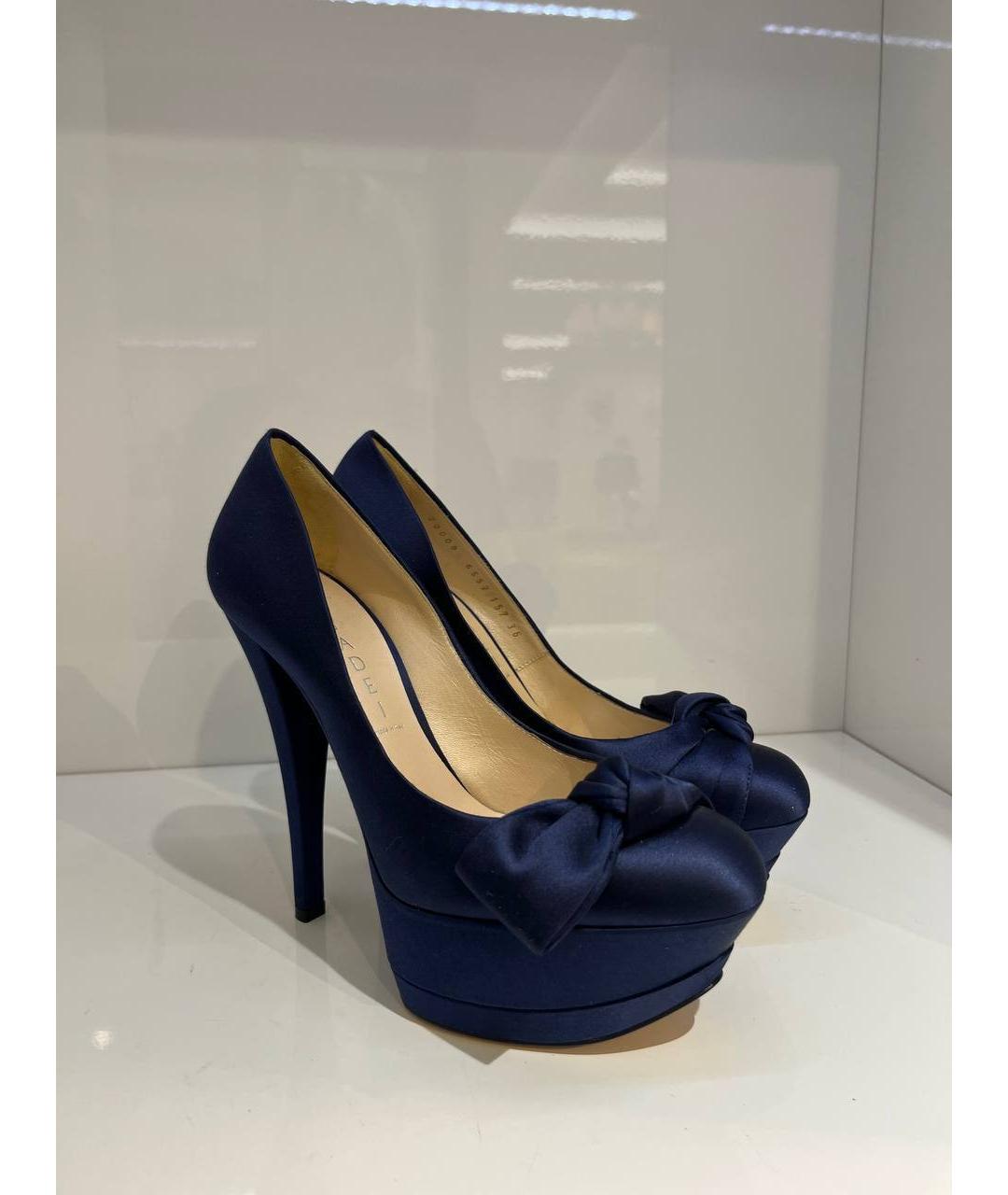 CASADEI Синие текстильные туфли, фото 4