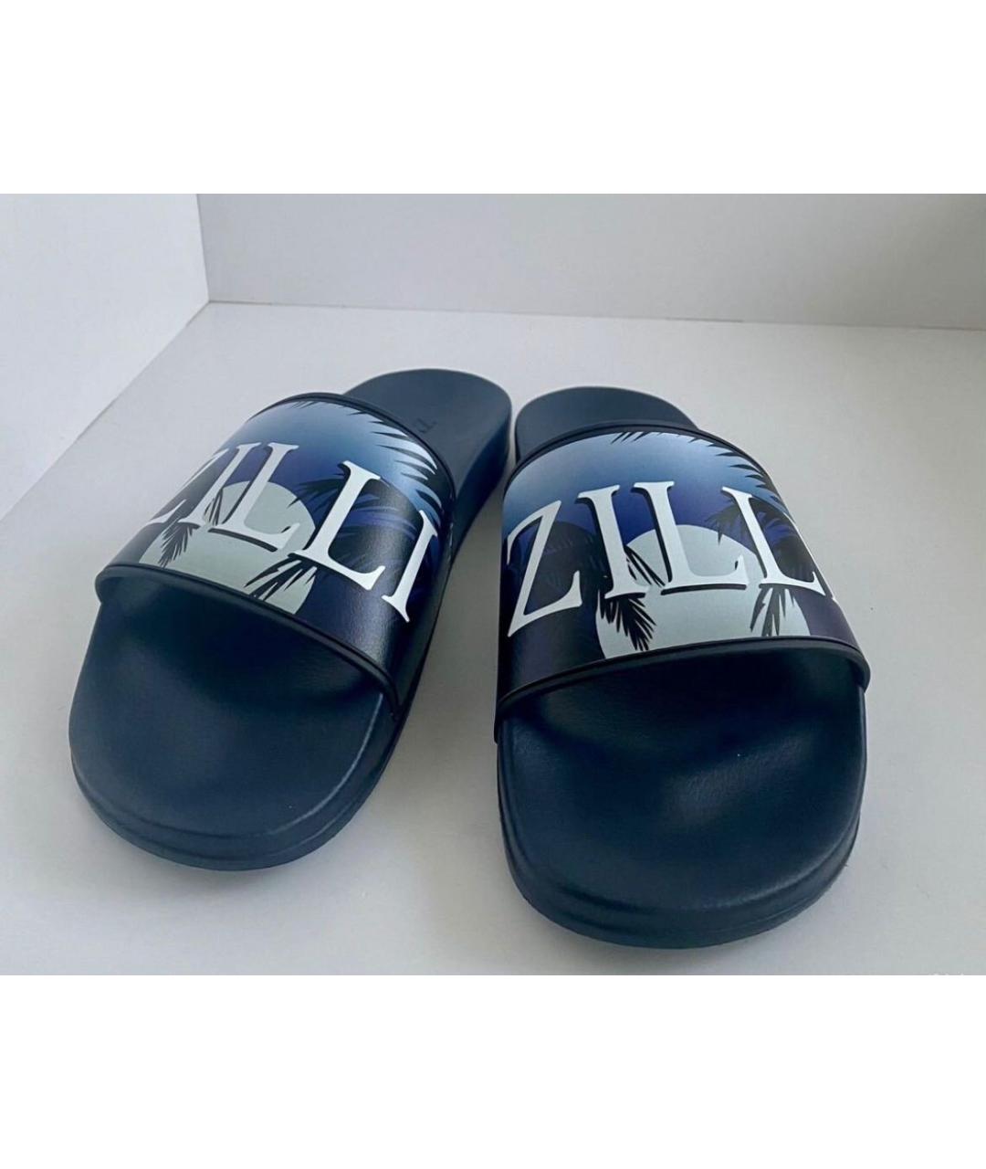 ZILLI Темно-синие низкие кроссовки / кеды, фото 2