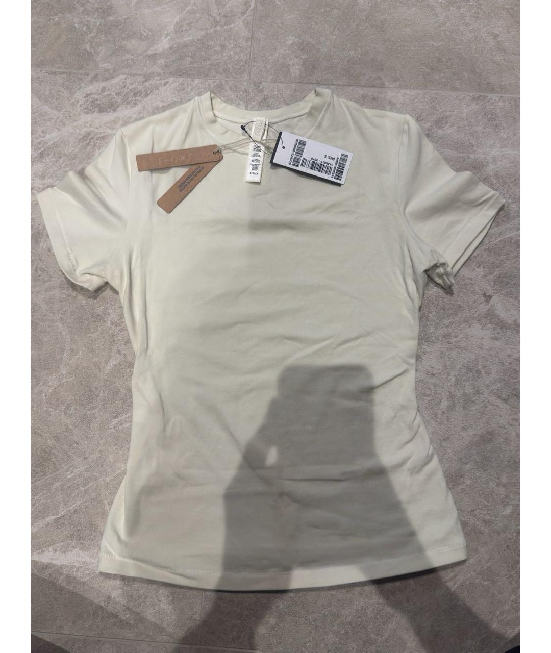 SKIMS Бежевая хлопковая футболка, фото 5