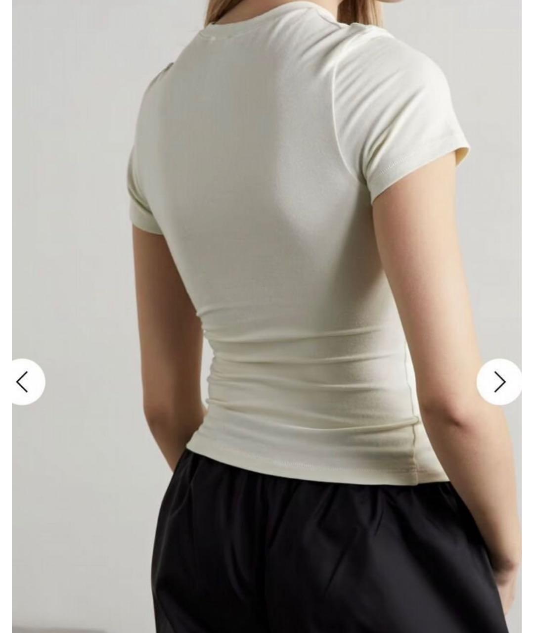 SKIMS Бежевая хлопковая футболка, фото 3