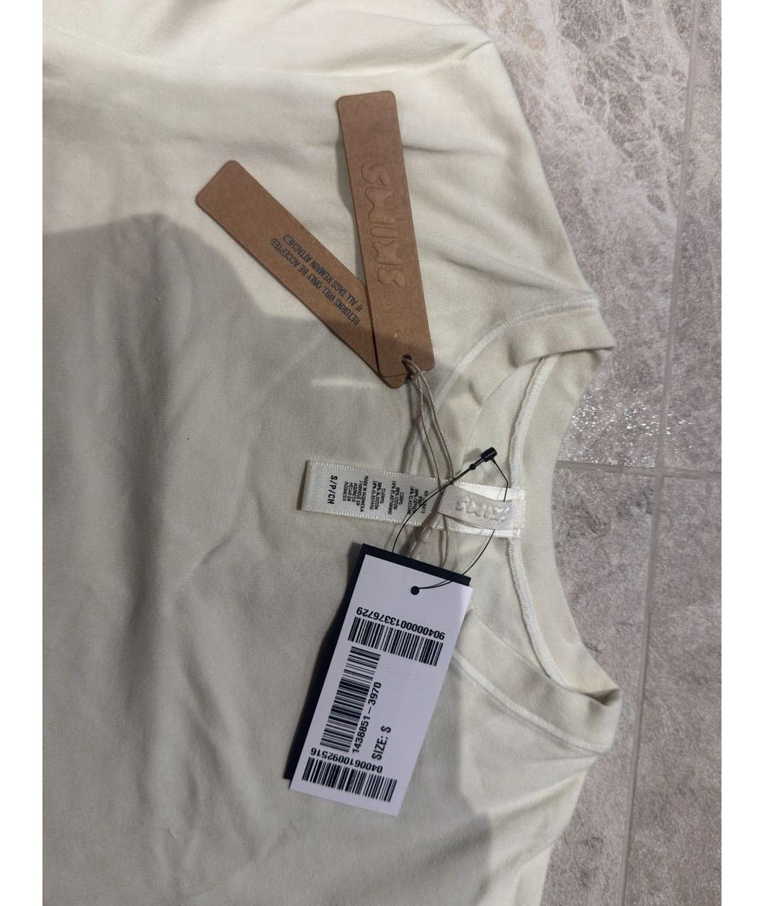 SKIMS Бежевая хлопковая футболка, фото 4