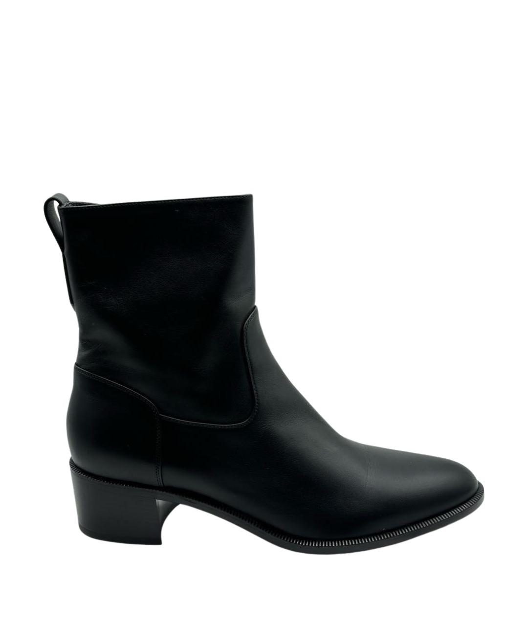 CHRISTIAN DIOR Черные кожаные полусапоги, фото 1