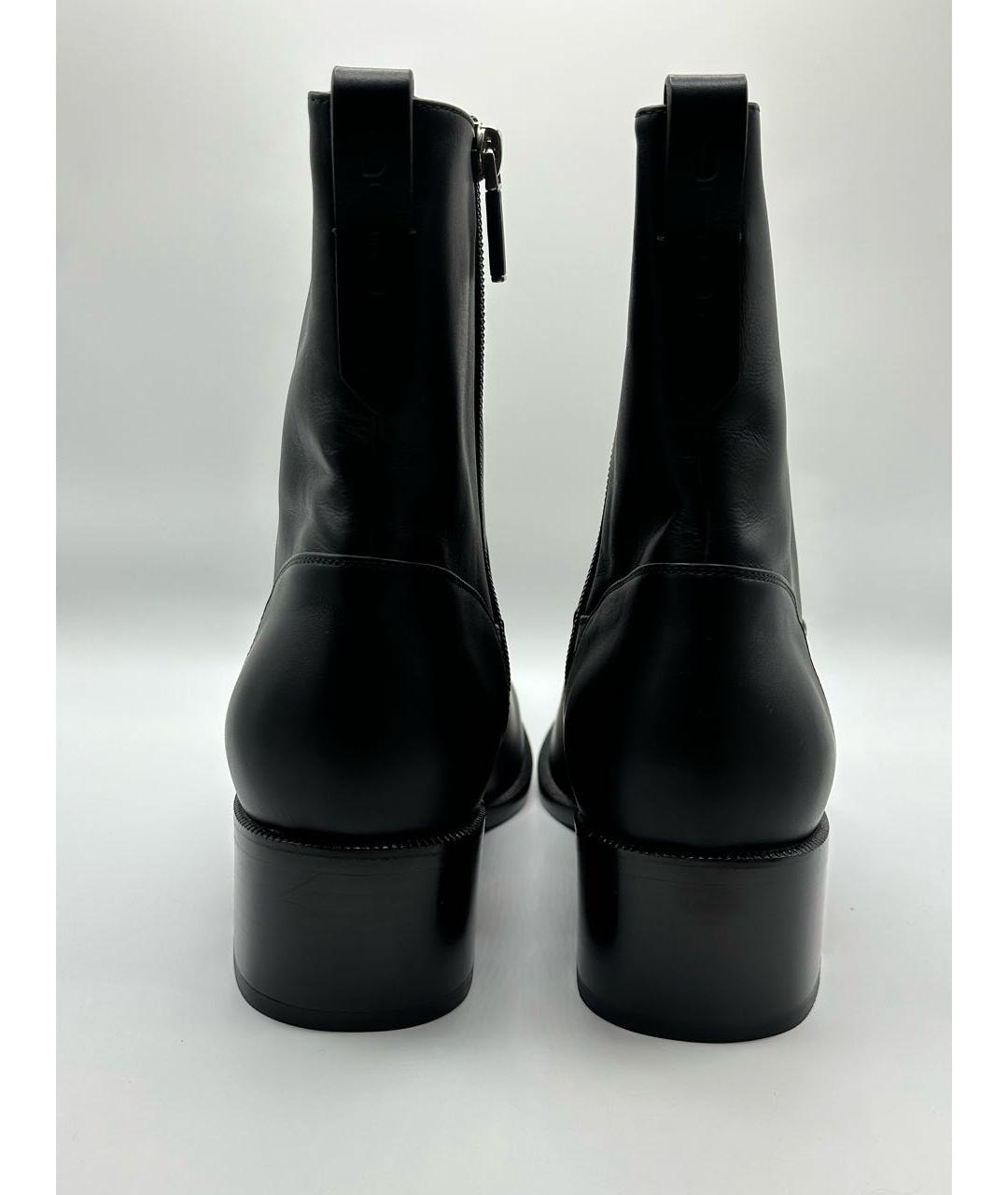 CHRISTIAN DIOR Черные кожаные полусапоги, фото 4
