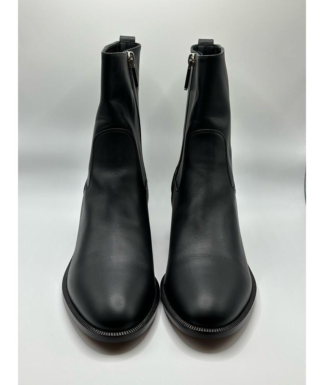 CHRISTIAN DIOR Черные кожаные полусапоги, фото 2