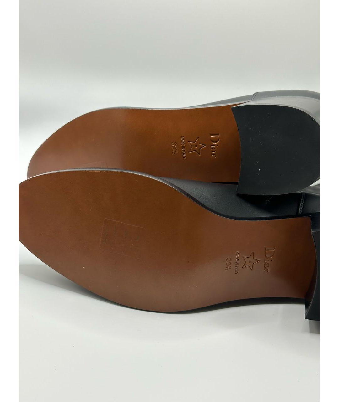 CHRISTIAN DIOR Черные кожаные полусапоги, фото 5