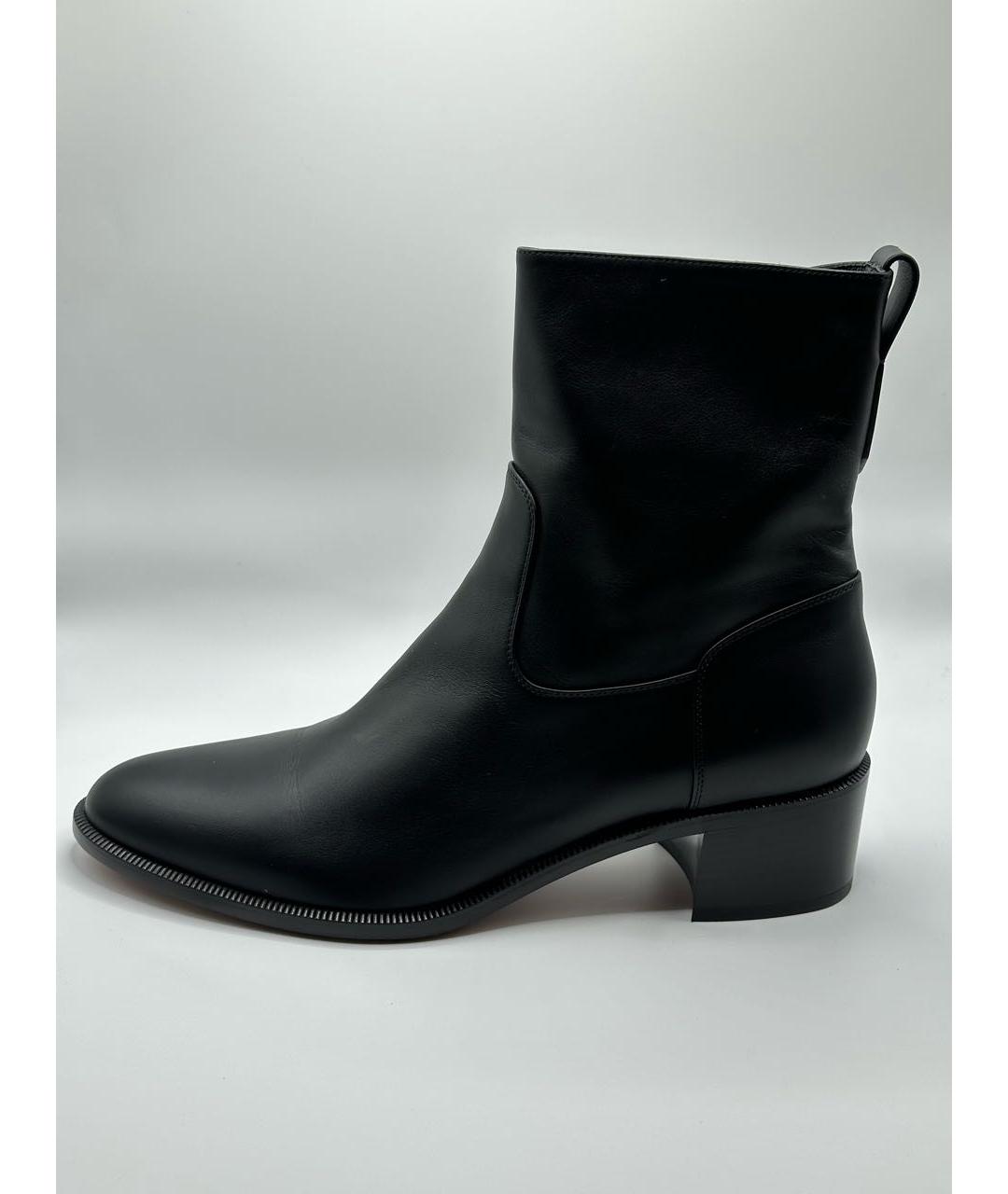 CHRISTIAN DIOR Черные кожаные полусапоги, фото 6