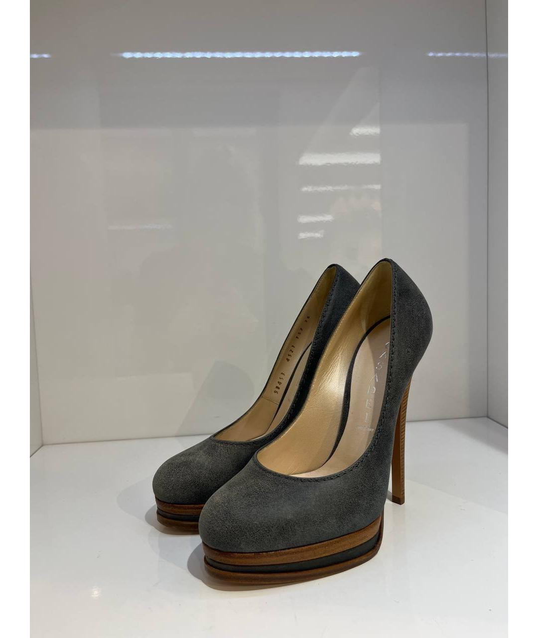 CASADEI Серые замшевые туфли, фото 2