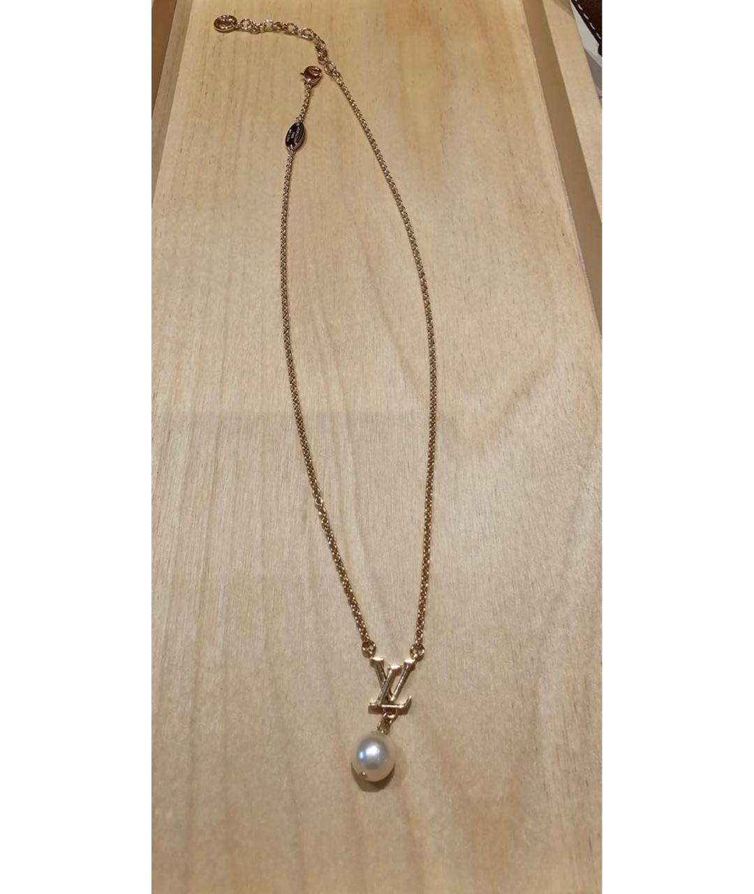 LOUIS VUITTON Золотое металлическое колье, фото 2