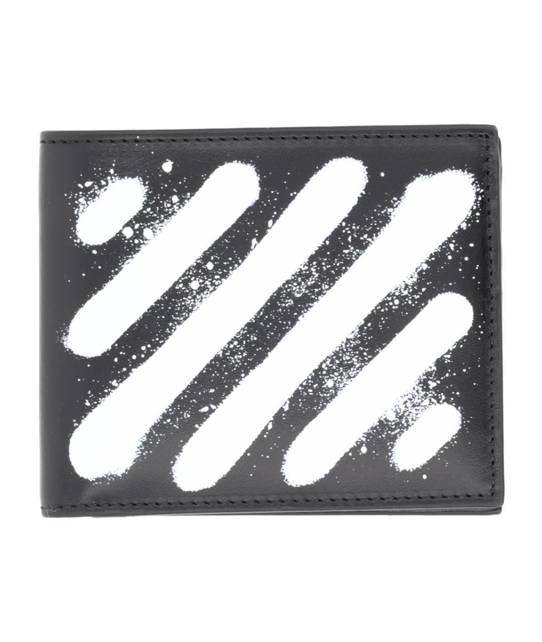 OFF-WHITE Черный кожаный кошелек, фото 1