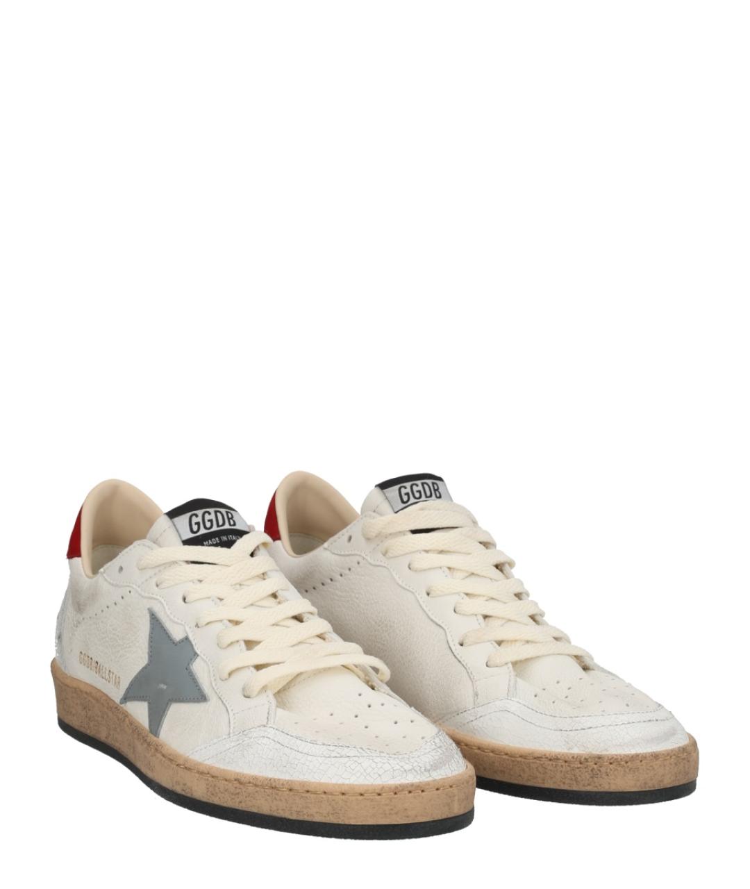 GOLDEN GOOSE DELUXE BRAND Белые кожаные низкие кроссовки / кеды, фото 4