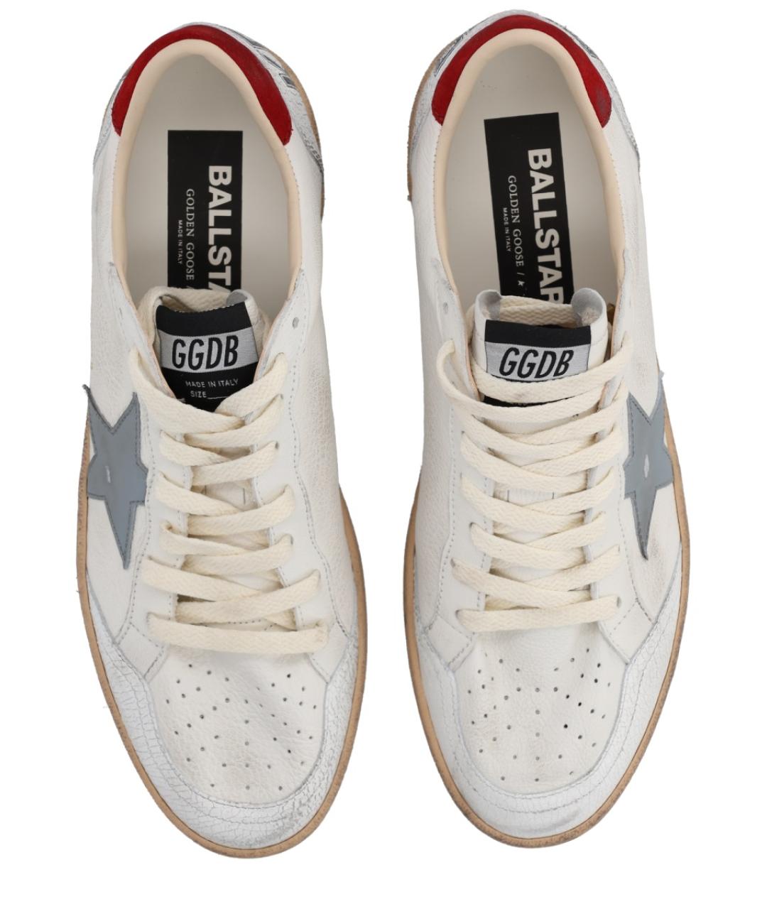 GOLDEN GOOSE DELUXE BRAND Белые кожаные низкие кроссовки / кеды, фото 2