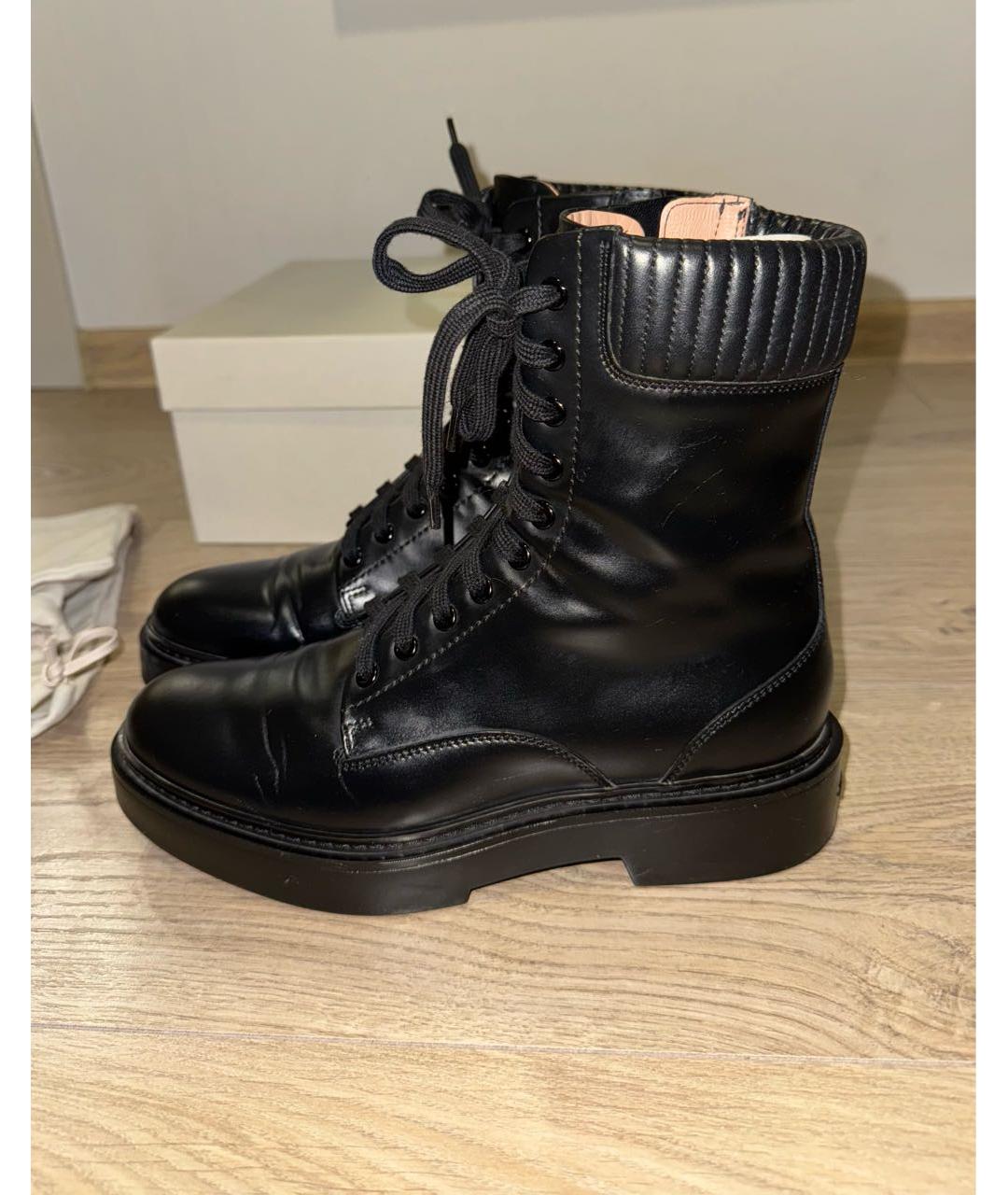 SANTONI Черные кожаные ботинки, фото 3