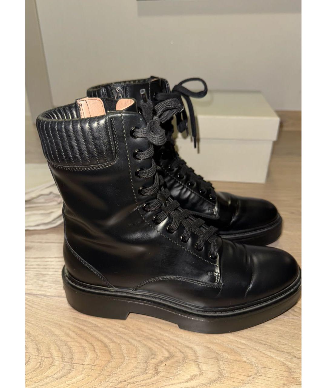 SANTONI Черные кожаные ботинки, фото 5