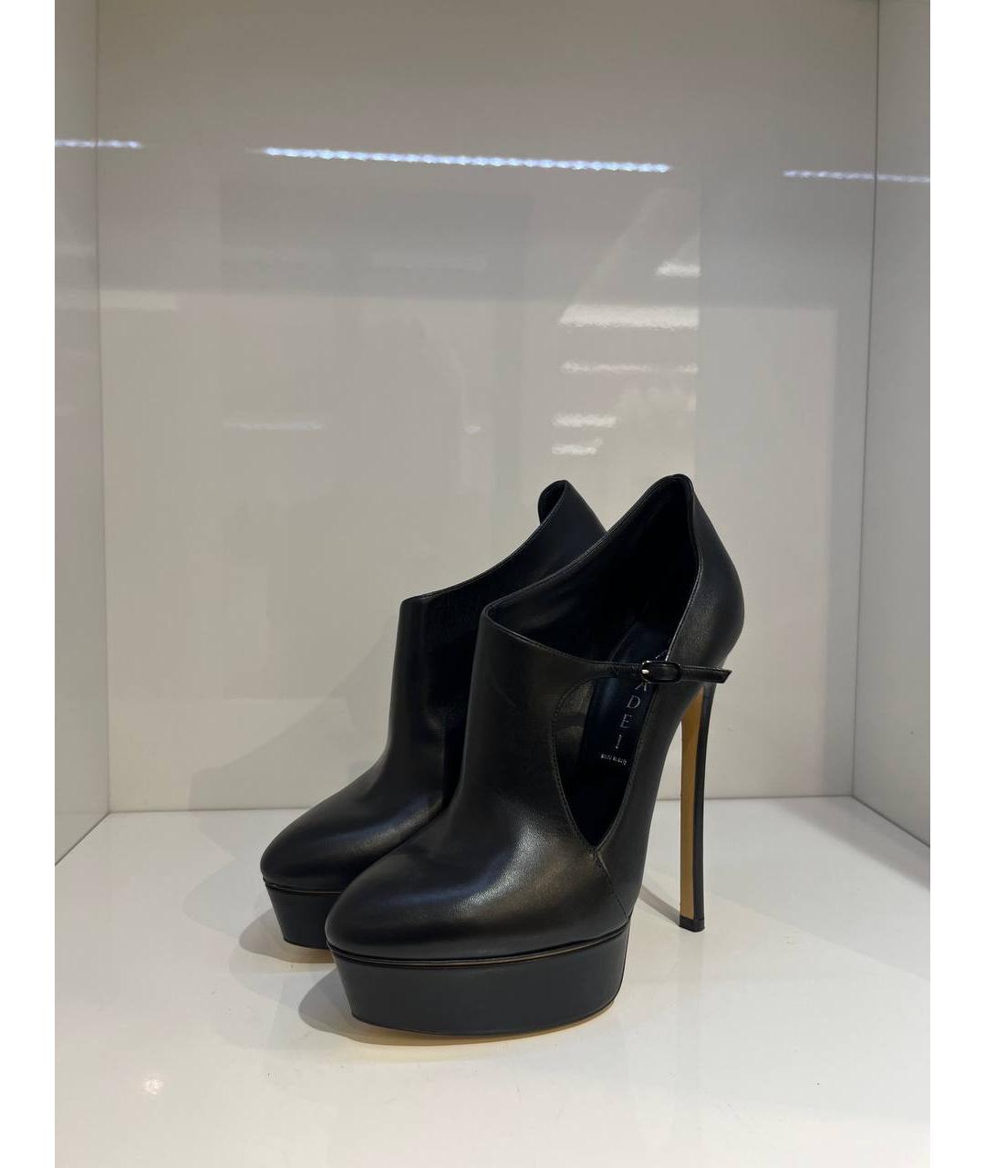 CASADEI Черные кожаные ботильоны, фото 2