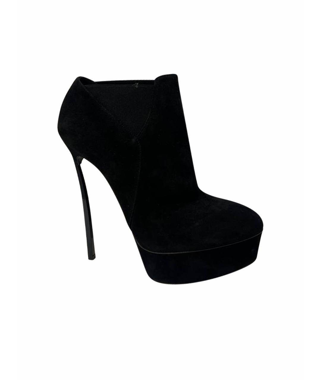 CASADEI Черные замшевые ботильоны, фото 1