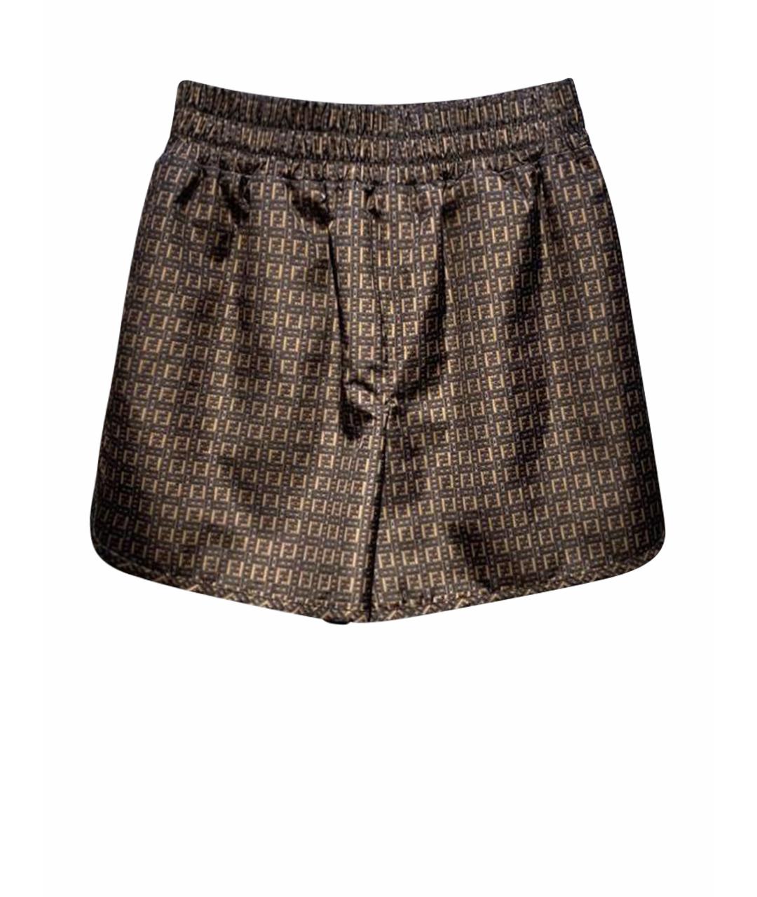 FENDI Коричневые шорты, фото 1