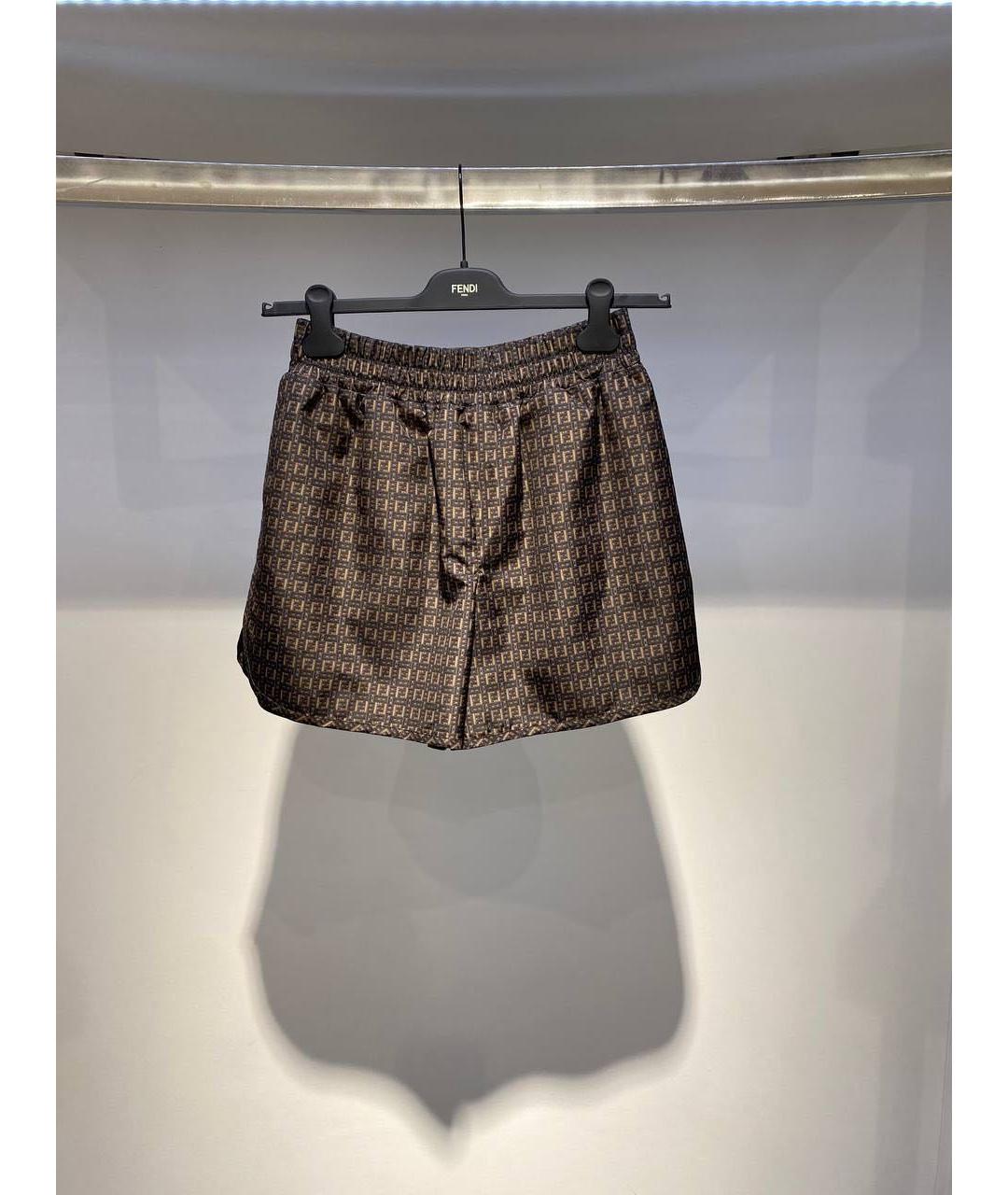 FENDI Коричневые шорты, фото 3