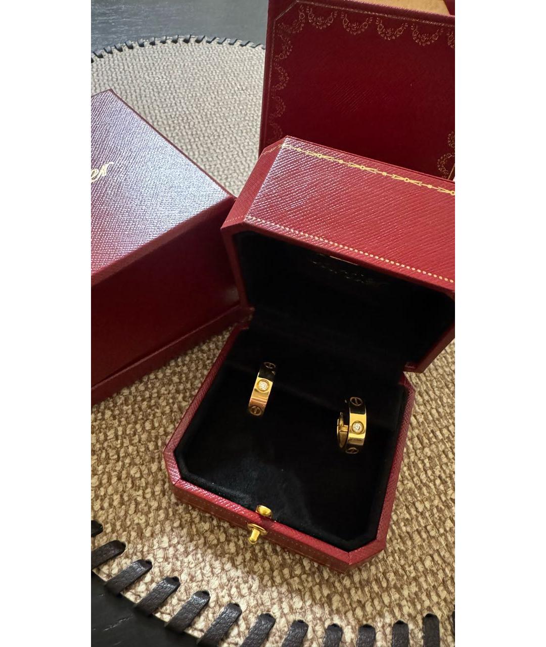 CARTIER Золотые серьги из желтого золота, фото 2