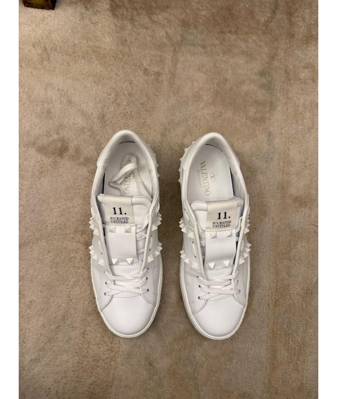 VALENTINO Белые кожаные кеды, фото 3