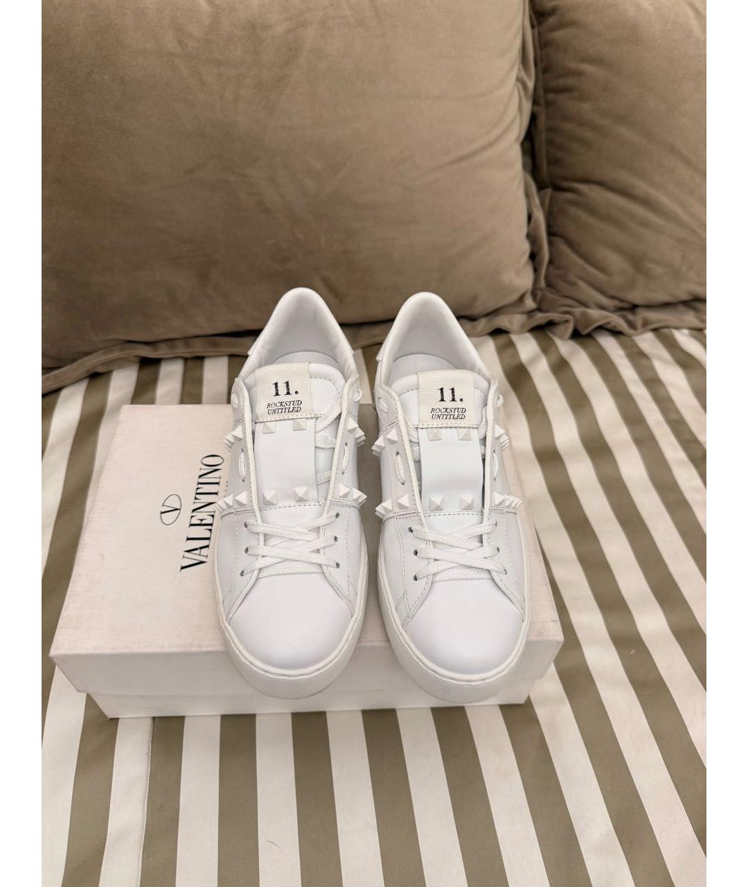 VALENTINO Белые кожаные кеды, фото 2