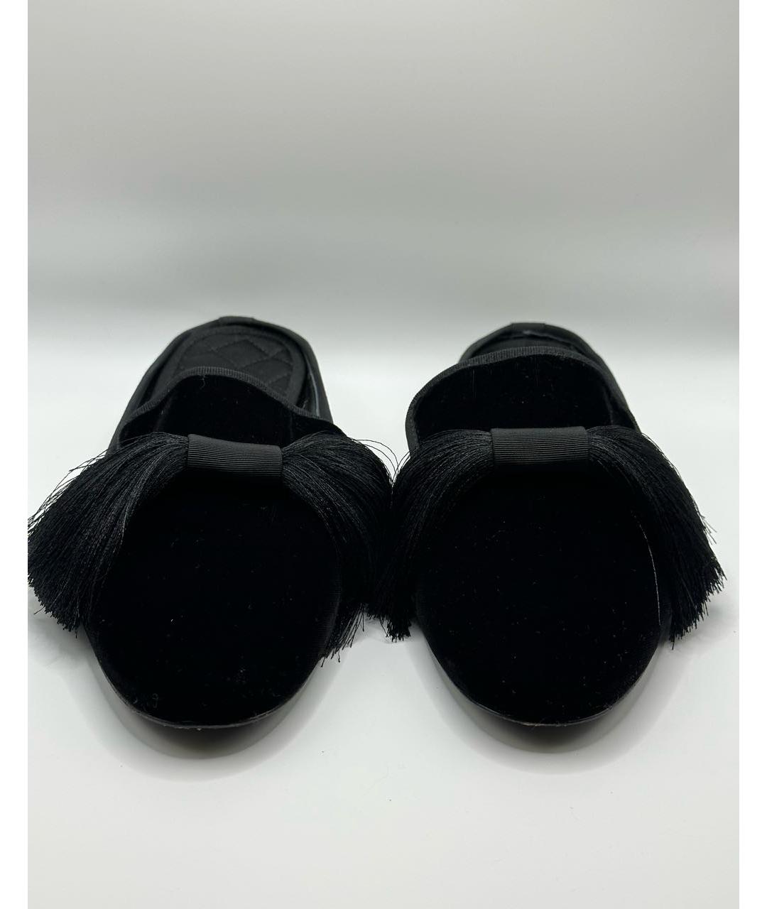 ALEKSANDRE AKHALKATSISHVILI Черные текстильные сабо, фото 2