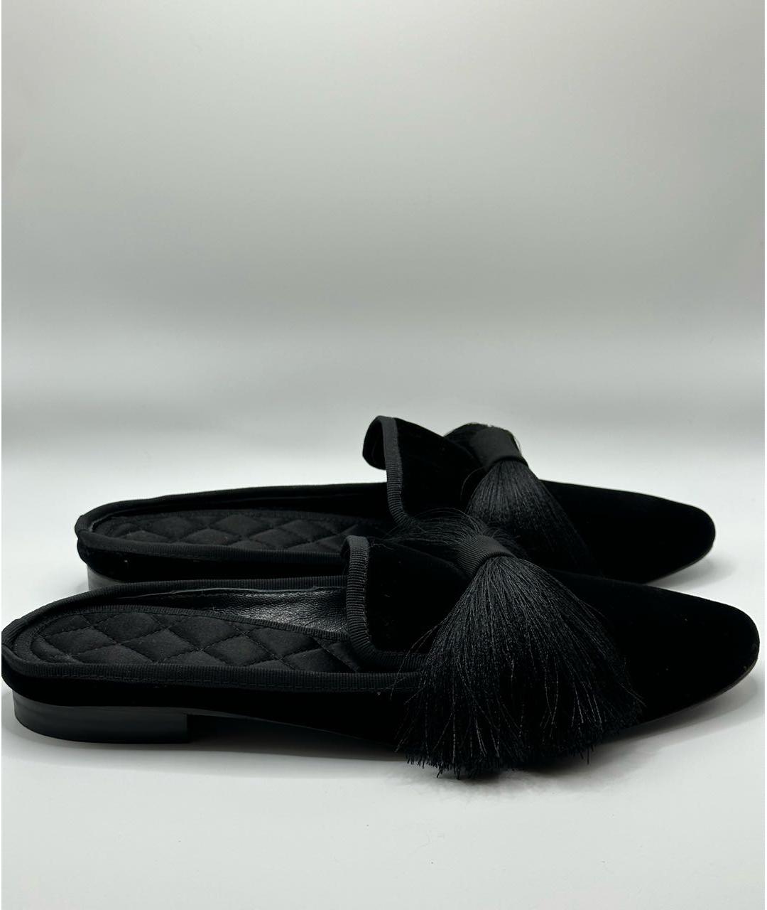 ALEKSANDRE AKHALKATSISHVILI Черные текстильные сабо, фото 6