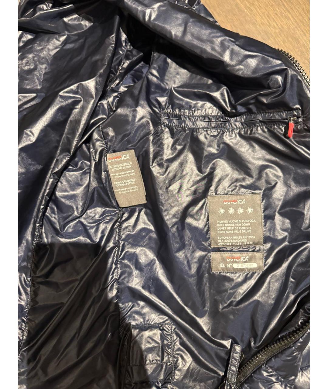 DUVETICA Темно-синий пуховик, фото 3