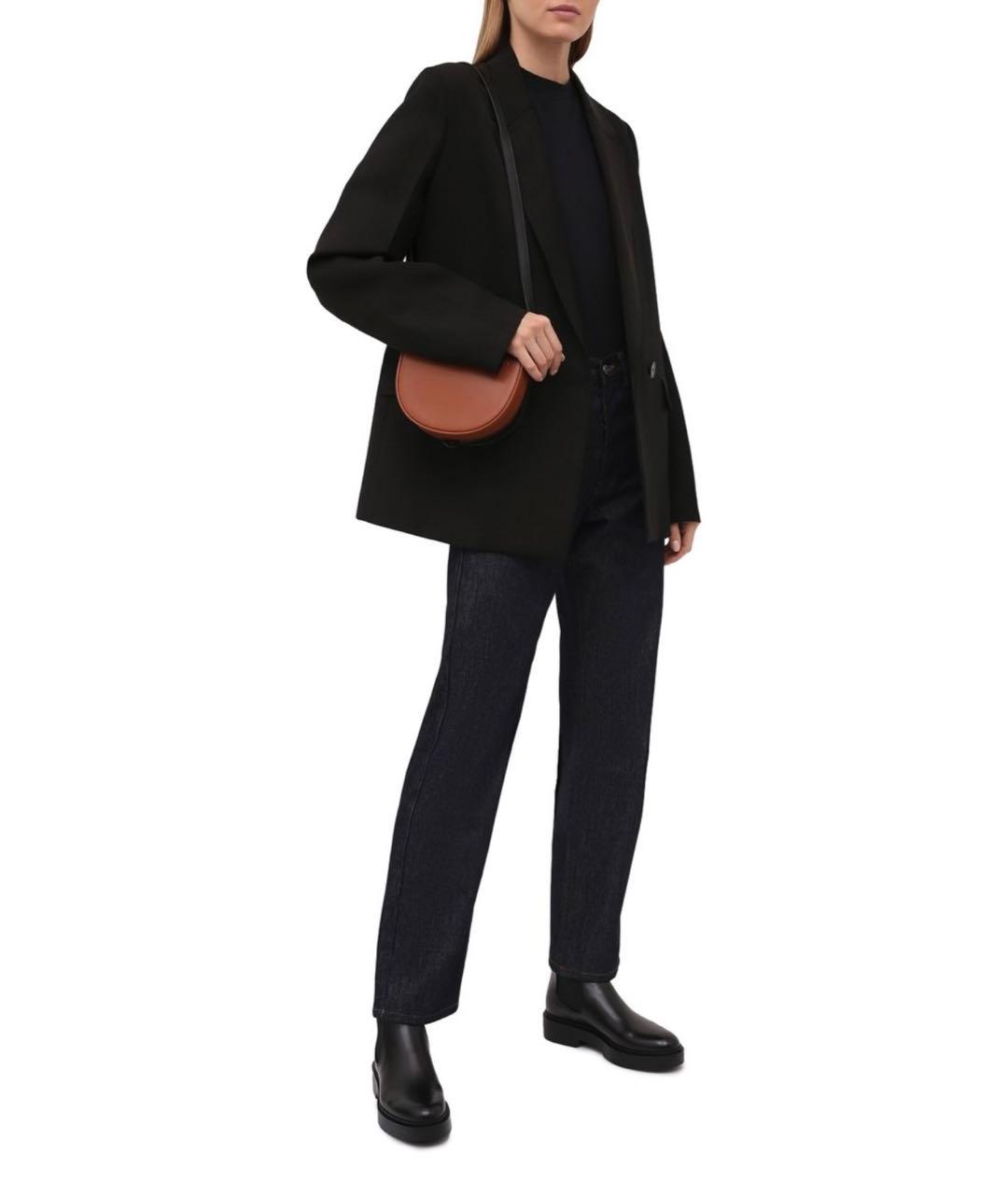 SANTONI Черные кожаные полусапоги, фото 7