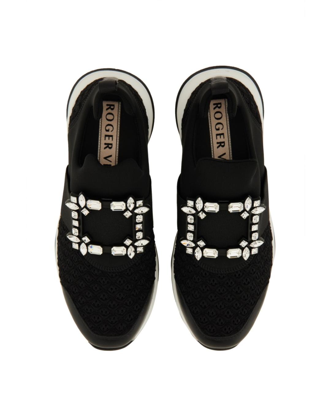 ROGER VIVIER Черные текстильные кроссовки, фото 5