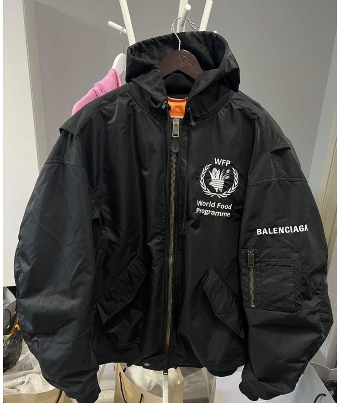 BALENCIAGA Черная синтетическая куртка, фото 6