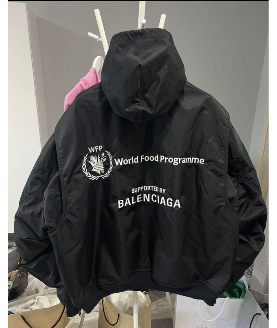 BALENCIAGA Черная синтетическая куртка, фото 2