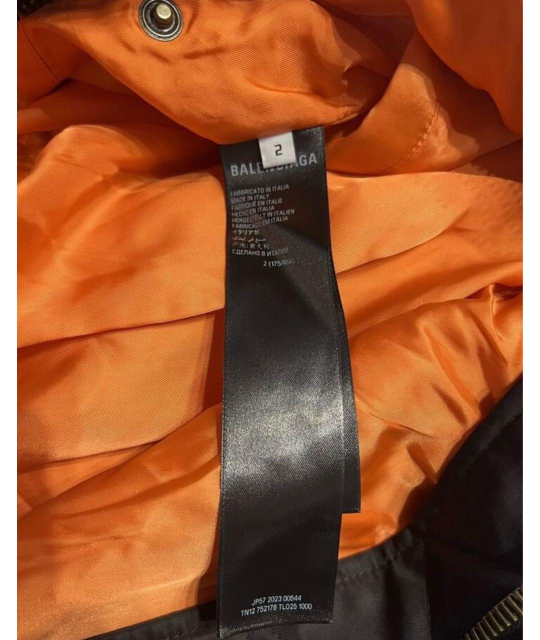 BALENCIAGA Черная синтетическая куртка, фото 5