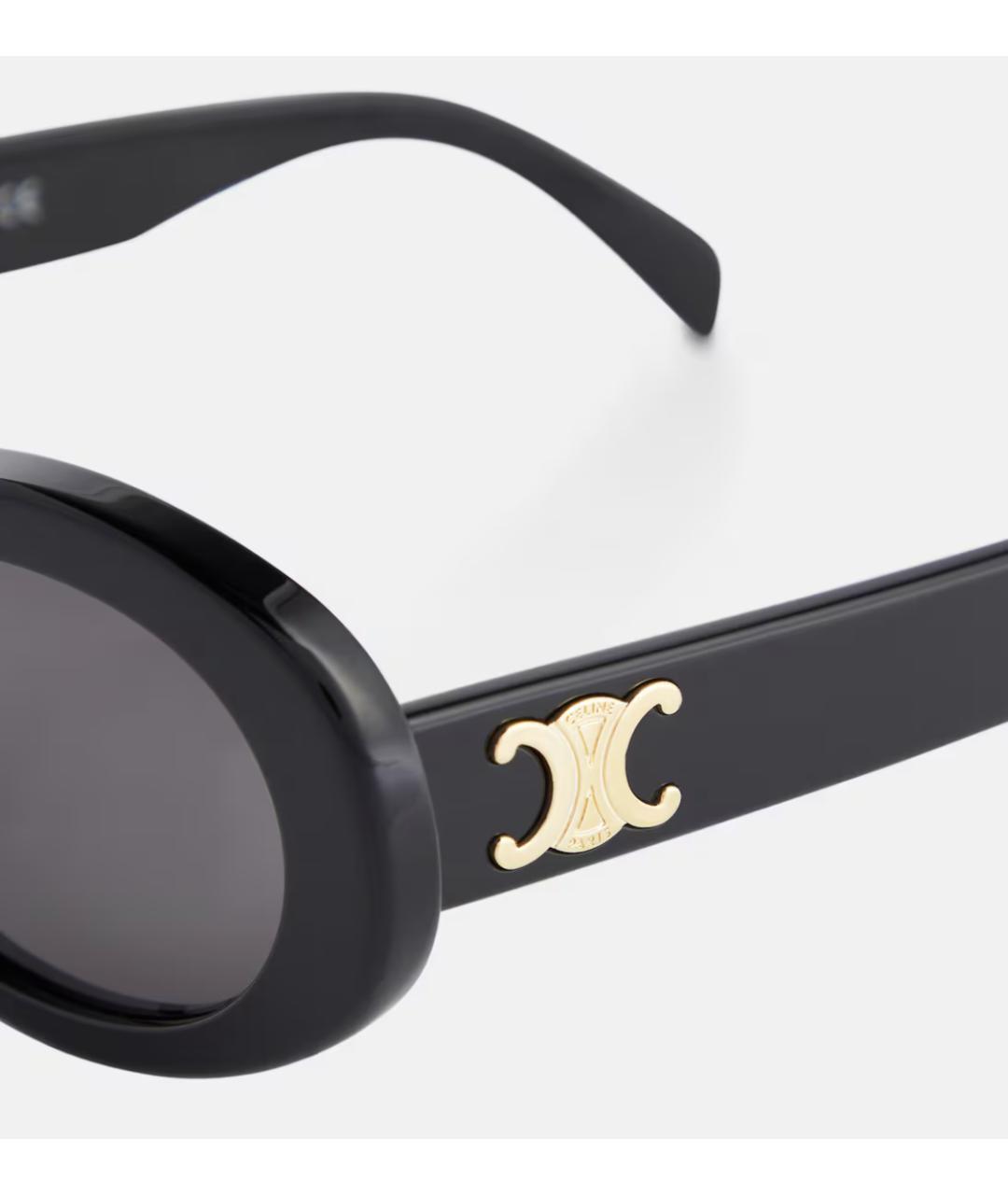 CELINE Черные пластиковые солнцезащитные очки, фото 3