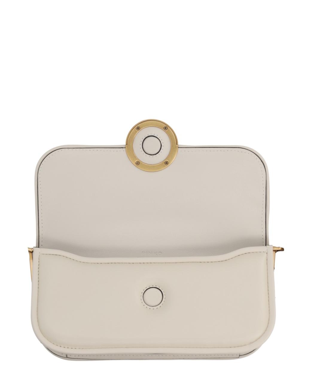 PINKO Белая кожаная сумка через плечо, фото 3