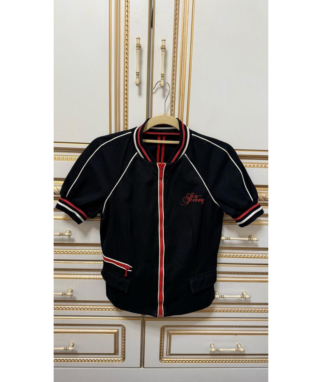 ICEBERG Черный хлопковый жакет/пиджак, фото 5