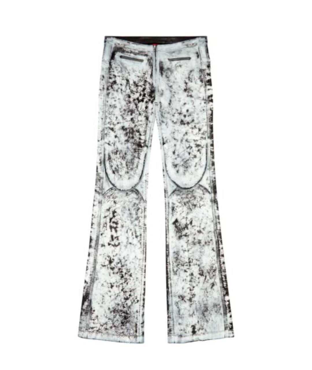 DIESEL Белые кожаные брюки широкие, фото 9