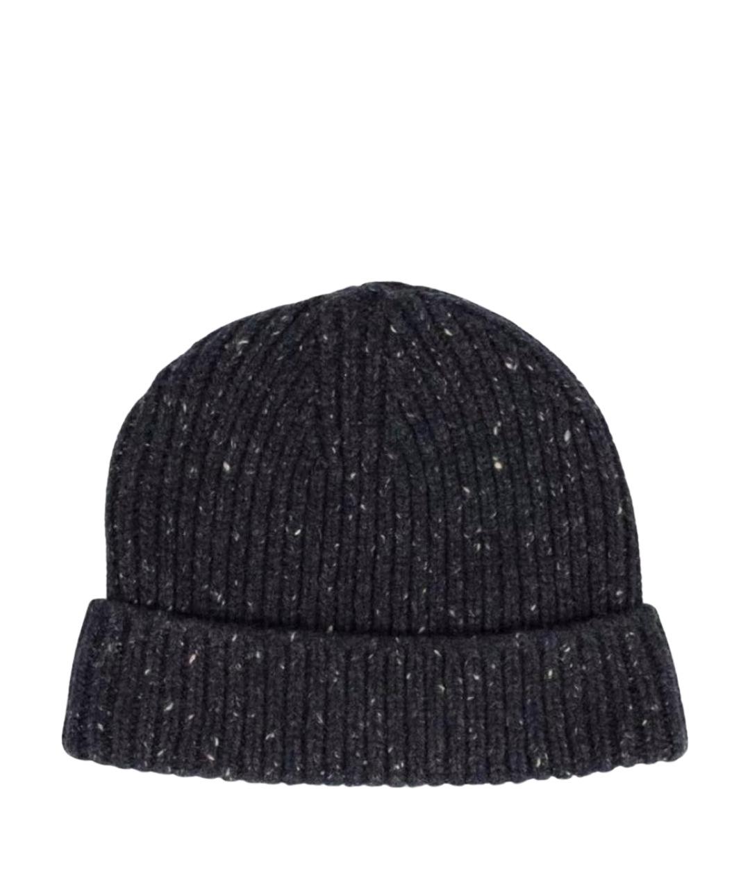 ELEVENTY Темно-синяя кашемировая шапка, фото 1