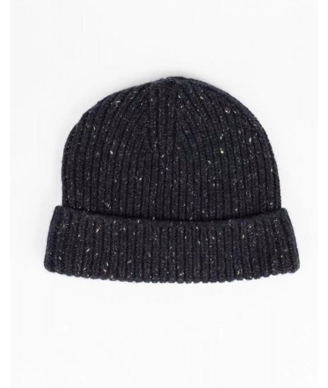 ELEVENTY Темно-синяя кашемировая шапка, фото 5