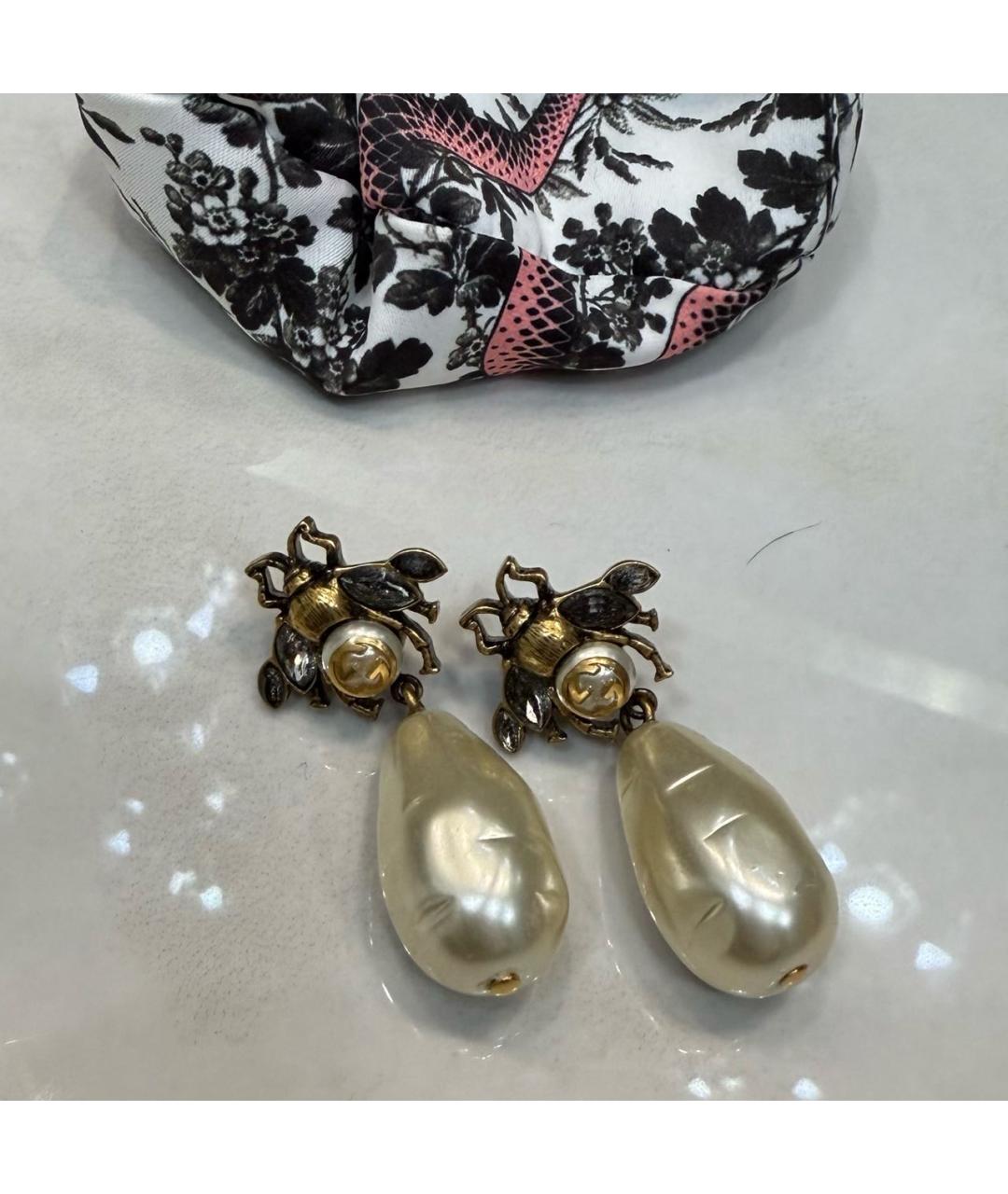 GUCCI Золотые металлические серьги, фото 3