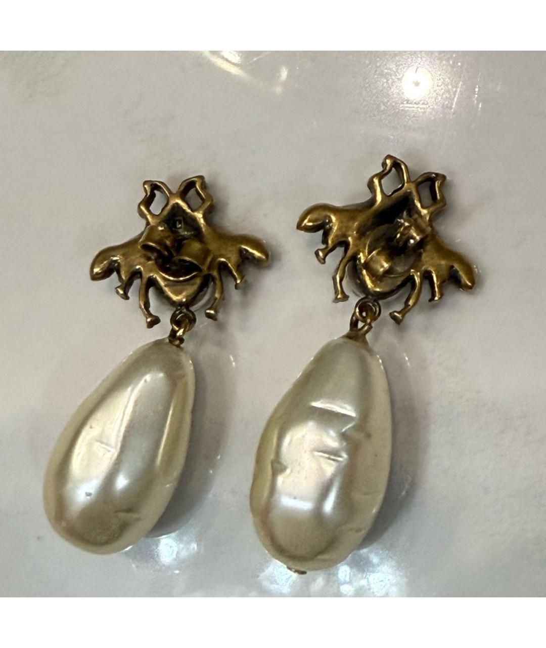 GUCCI Золотые металлические серьги, фото 4