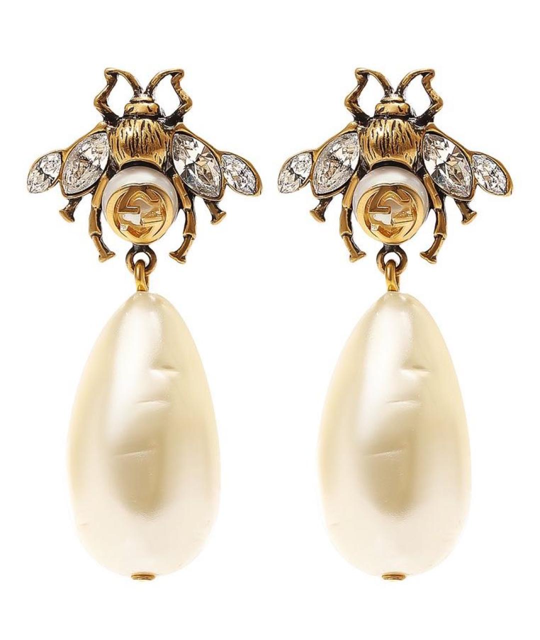 GUCCI Золотые металлические серьги, фото 6