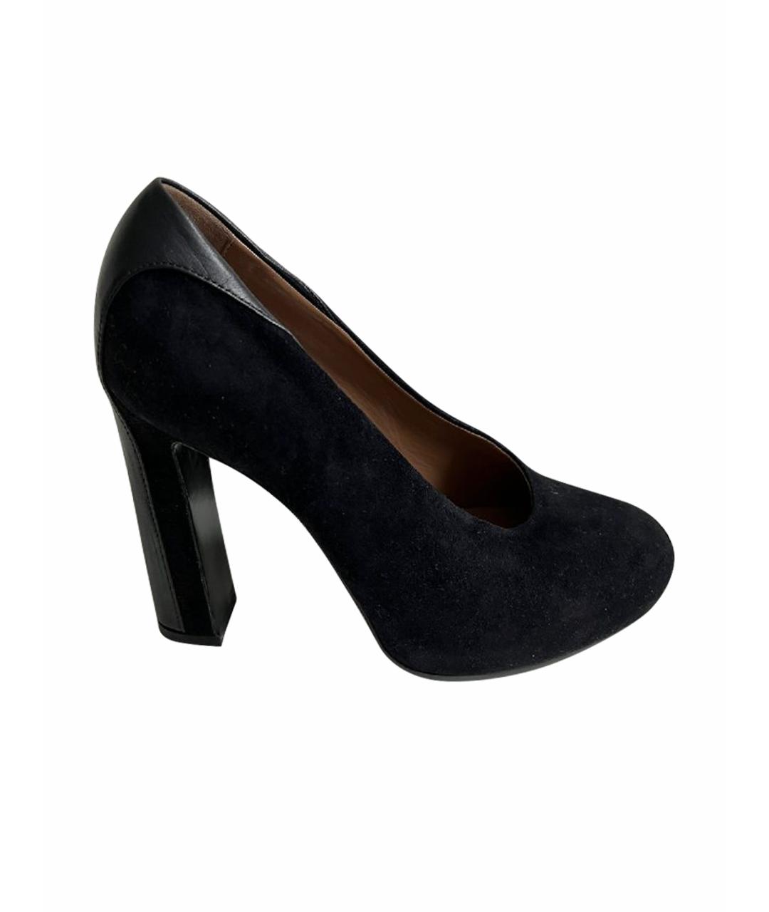 HERMES Черные замшевые туфли, фото 1