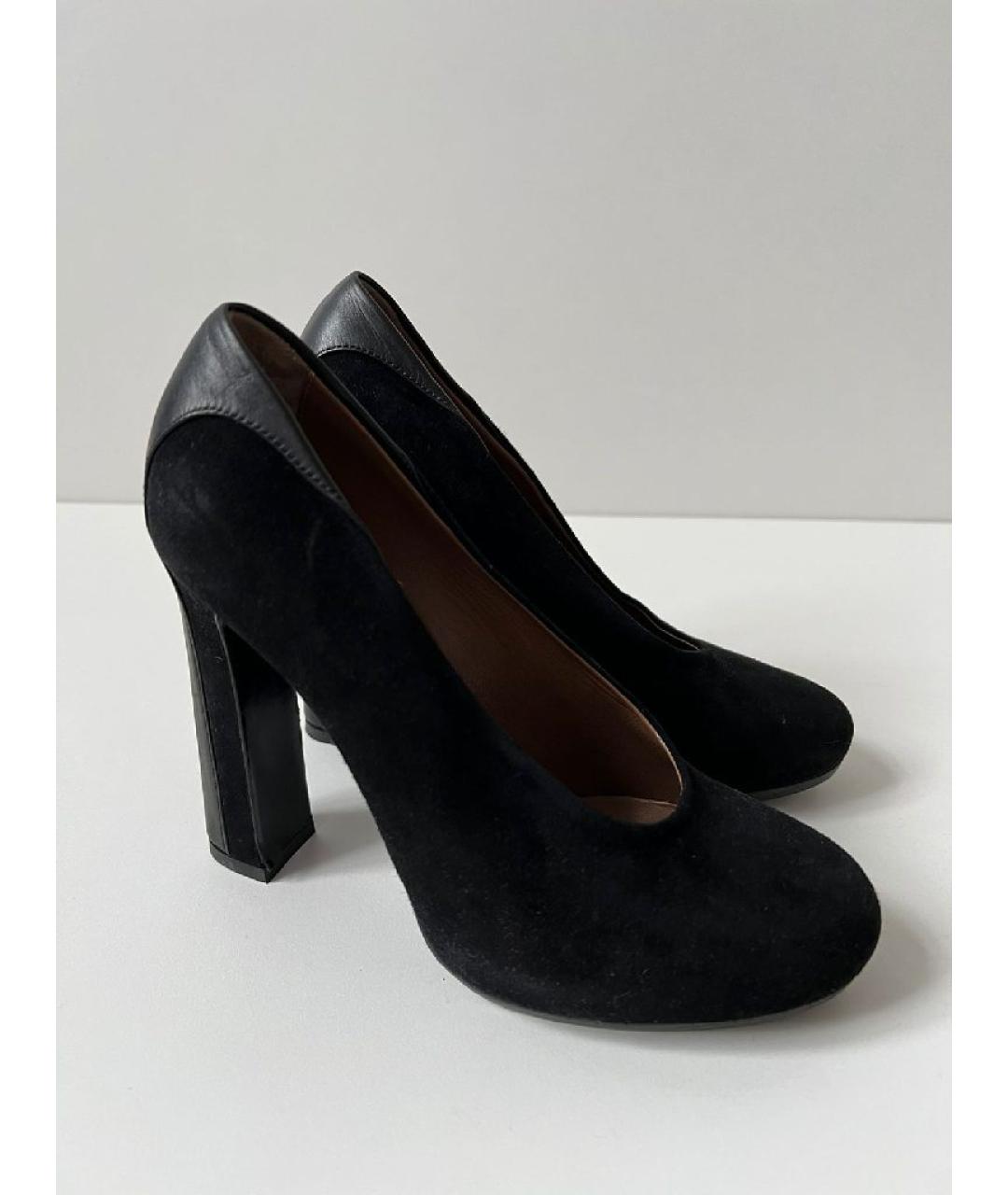 HERMES Черные замшевые туфли, фото 2