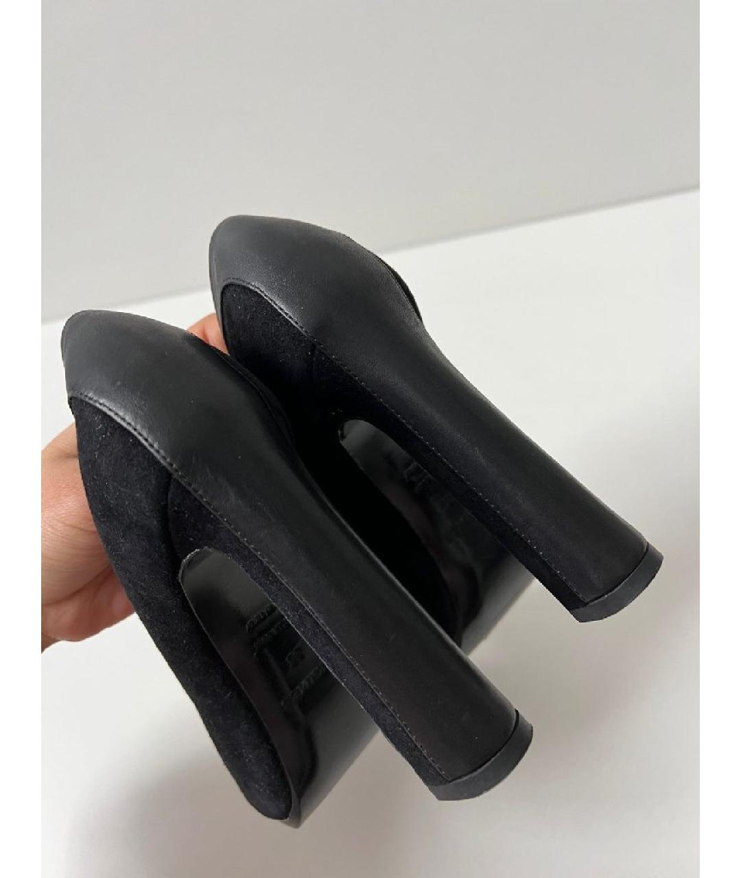 HERMES Черные замшевые туфли, фото 6